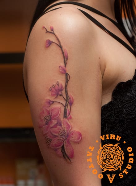 sakura flower tattoo